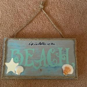 Beach house bathroom wall hanging